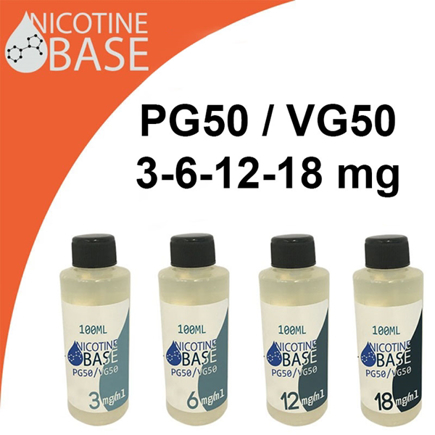 Picture of 100ml Nicotine Base PG30/VG70 3-18 mg/ml