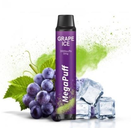  Зображення MegaPuff 3000 Grape Ice 0mg 